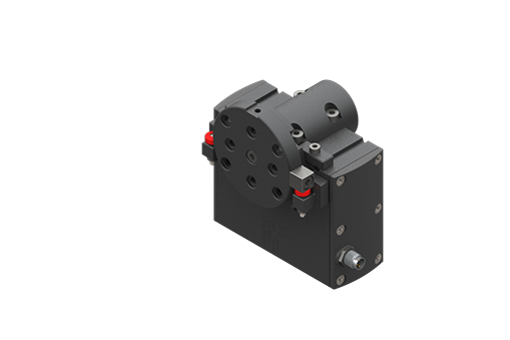 Electric rotary actuator, 180°/90°, 24Vdc, 23 W, PNP, M8 3-pin, peak 3.8A, servo DC motor with built-in controller, Max. 0.62 Hz at 30°C, IP54, with bushings - MRE32180