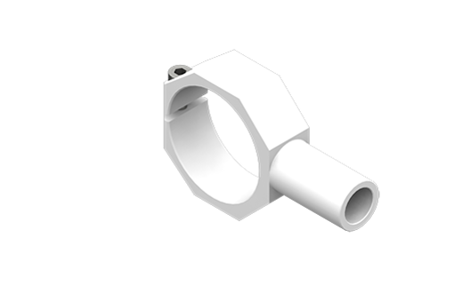 Aluminium mounting bracket, shank diameter 20 mm, fastening diameter 45 mm, with screws - MFM-A111