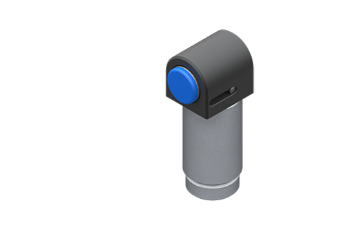 One-finger pneumatic perpendicular gripper for clamping, diameter 30 mm, 2.5/8 bar, G1/8 - OFX30-15