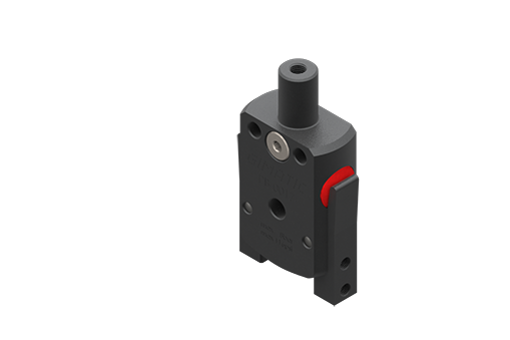 Angular non-self-centring pneumatic gripper, 2.5/8 bar, M5, customisable jaws - PB-0017