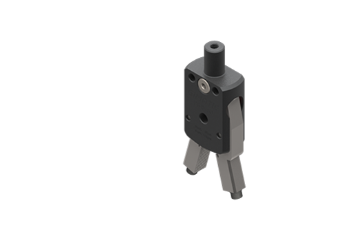 Angular non-self-centring pneumatic gripper, 2.5/8 bar, M5, swivelling jaws - PB-0150