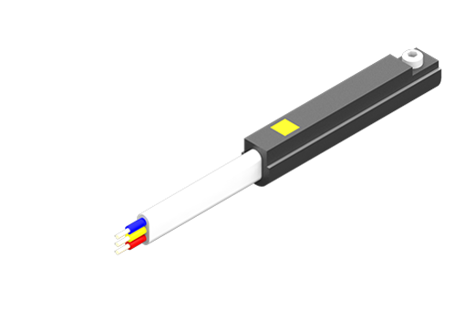 Magnetic sensor for C-slot, series SS, magnetoresistive PNP N.O., 6/30 Vdc, 0.2 A, flat PVC cable 3x0.14mm², length 0.3 metres with M8 connector with lock nut - SS3N203-G