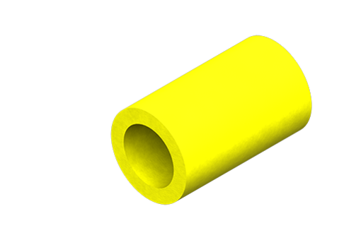 Polyurethane tubing, 6x4 mm, yellow (25m) - TUBO6X4YE