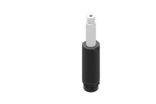 Telescopic self-retracting suspension, M17x1 threaded end plate, diameter 20 mm, stroke 25 mm, G1/8 rear hole thread, internal M5 head thread, external G1/8 - VSS2025