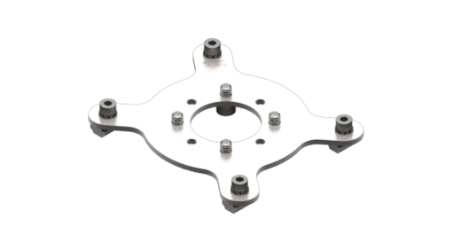 96x76 mm 接口，用于将 EOAT 安装到 ISO 9409-1-50-4-M6 手腕或 QC90-B 上，配螺丝 - MFI-A372