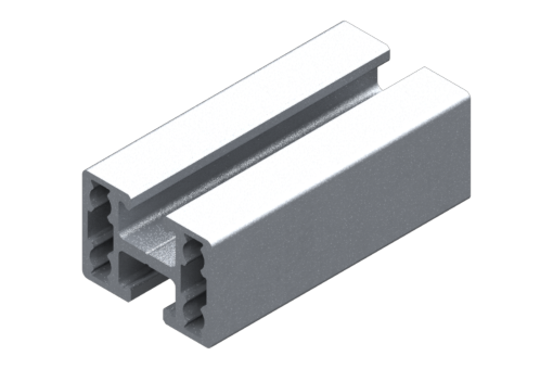Grey extruded aluminium profile, length 1 metre - EMB-2518-1000