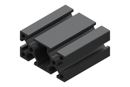 Black extruded aluminium profile, length 1 metre - EMF-5025-1000