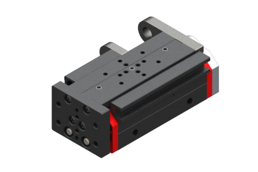 Adjustable recirculating ball bearing pneumatic slide, designed to fit hydraulic shock-absorbers, 2/8 bar, M5 - Z-0825-DS