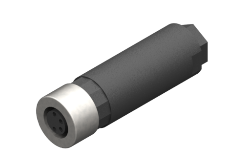 Axial female field-wireable connector with M8 lock nut, 4-pin - CFGM800400