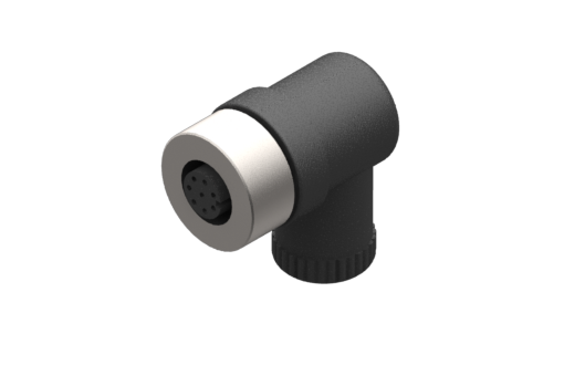 带 M12 锁紧螺母的现场可接线有角阴螺纹连接器，8 针 - CFGM1290800C