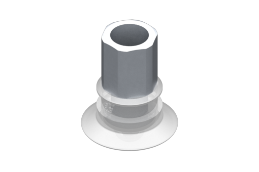 VG.U22 suction cup, FDA-compliant silicone, 50 Shore, G1/8″ female, 12 mm hex - 2321420