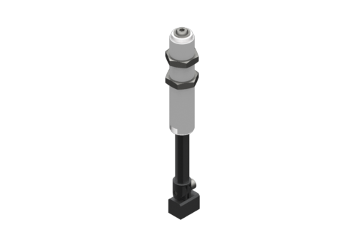 Non-rotative suspension with angular coupling and M20x1.5 threaded body, stroke 50 mm, G1/8, with 2 nuts - 9900015