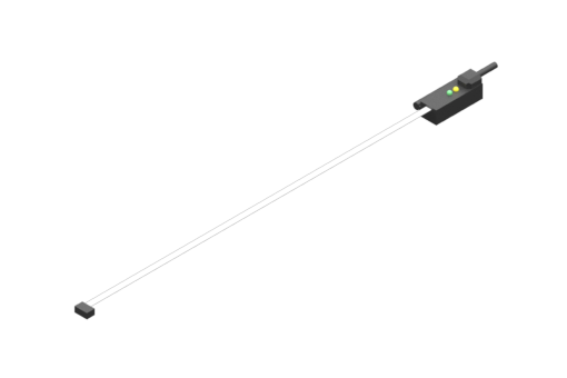 Magnetic sensor with fastening by tie-rod, series SM with sensitive probe remotely controlled at 0.2 m from body, magnetoresistive PNP N.O., 6/30 Vdc, 0.25 A, round PVC cable 3x0.25 mm², 2.5 metres - SM4NR225-G