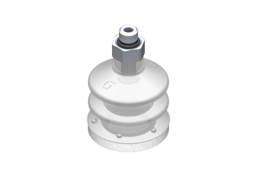 VG.LB22 suction cup, FDA-compliant silicone, 50 Shore, M5 male, 8 mm hex with FDA-compliant silicone foam ring - 0221752