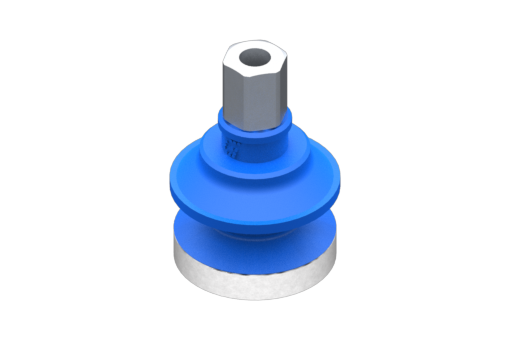 Suction cup VG.B22 HNBR 60 °Shore, M5 Female, Hex 8mm with Silicone Ring - 0321605