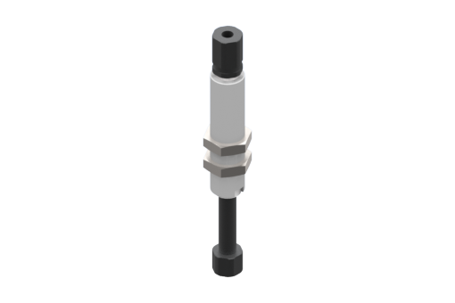 Suspension with M12x1 threaded body, stroke 25 mm, M5, with 2 nuts - 9900050