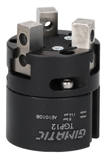 Parallel self-centring pneumatic gripper, 3 jaws, Ø12 mm, 2-8 bar, M3 - TGP12